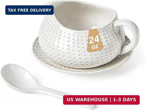 24oz gravy boat with ladle - 24oz,